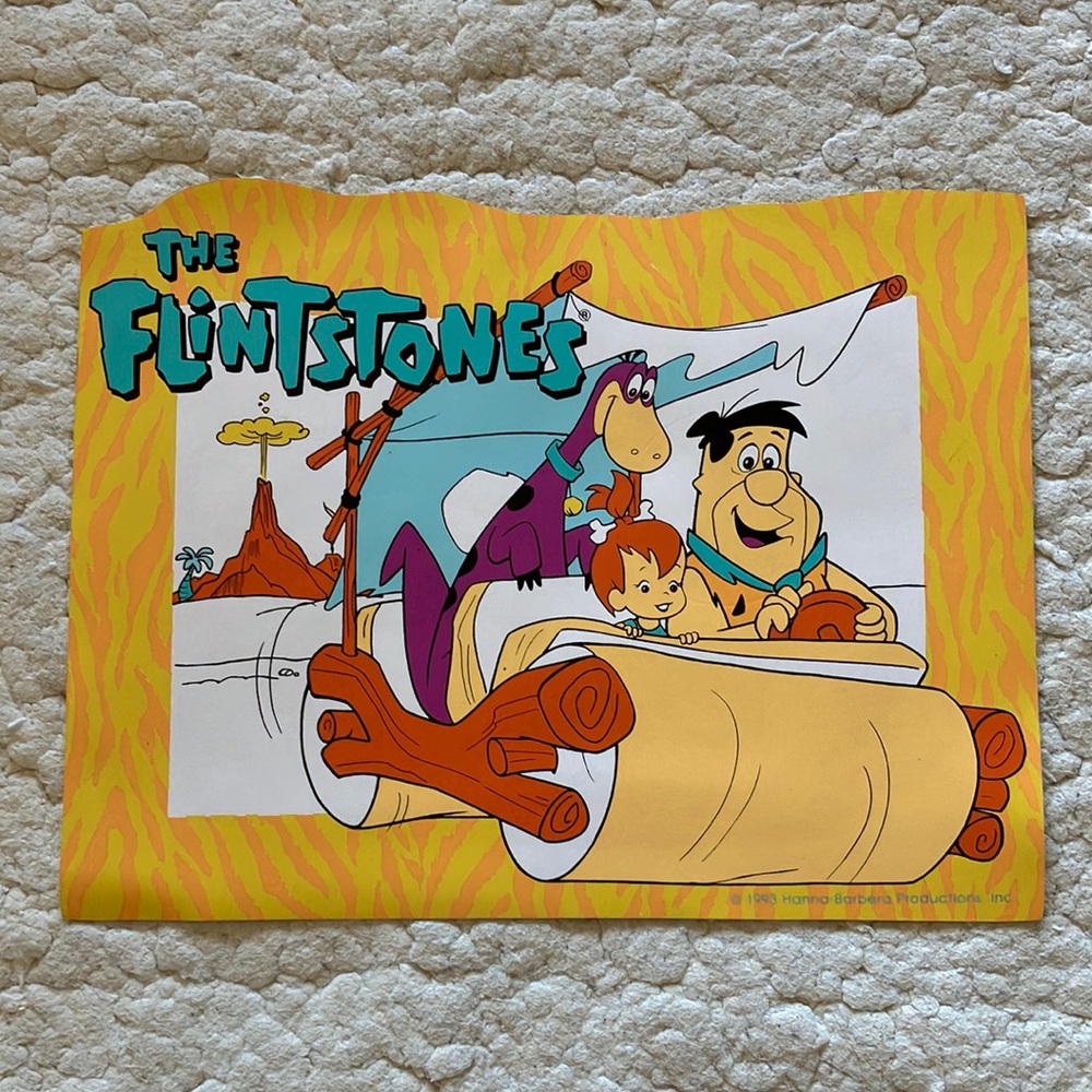 Vintage 90s The Flintstones placemat